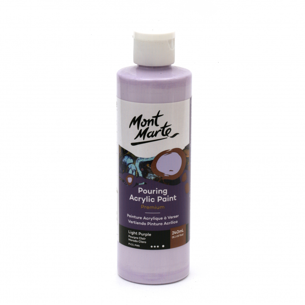 Vopsea acrilică pentru turnare Mont Marte 240 ml - violet deschis