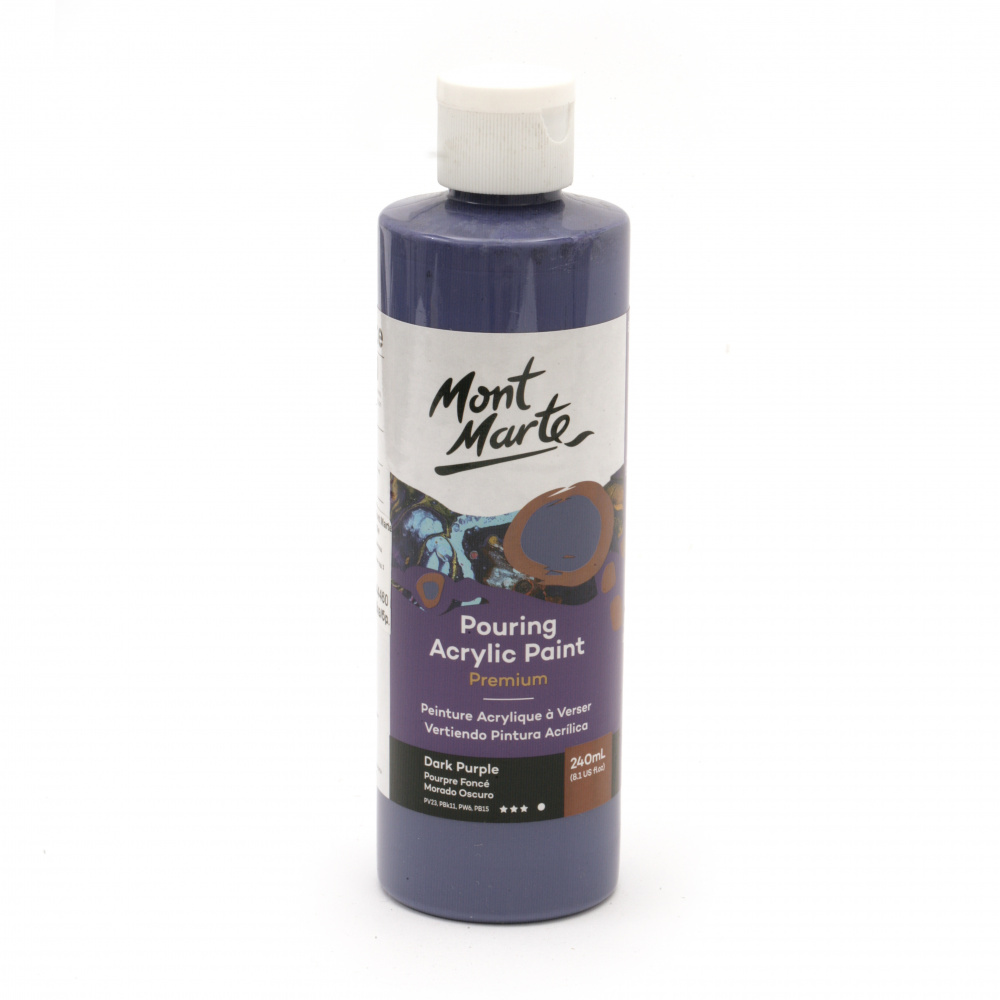 Mont Marte Pouring Ακρυλικό χρώμα 240 ml - Dark Purple