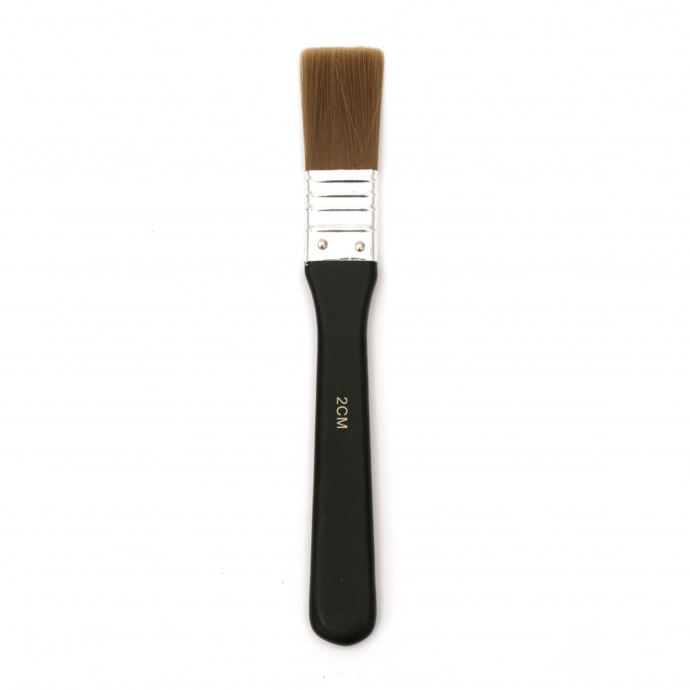 Flat Brush with Synthetic Hair, 2 cm