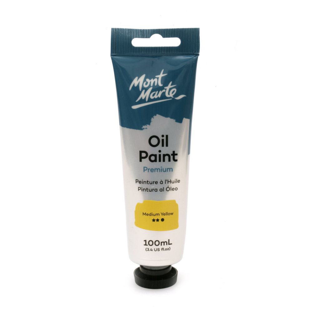Oil Paint MONT MARTE Premium / 100 ml - Medium Yellow 