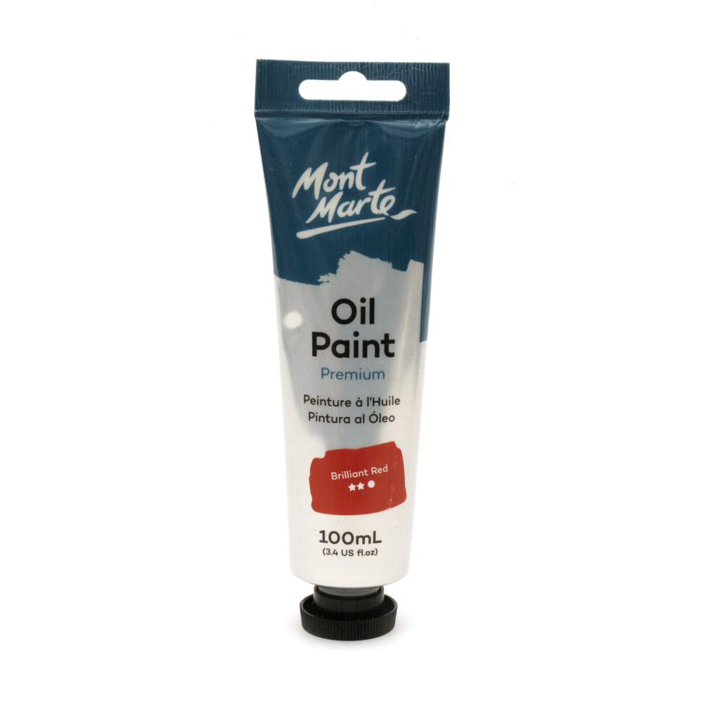 MONT MARTE Oil Paint Premium / 100 ml - Brilliant Red