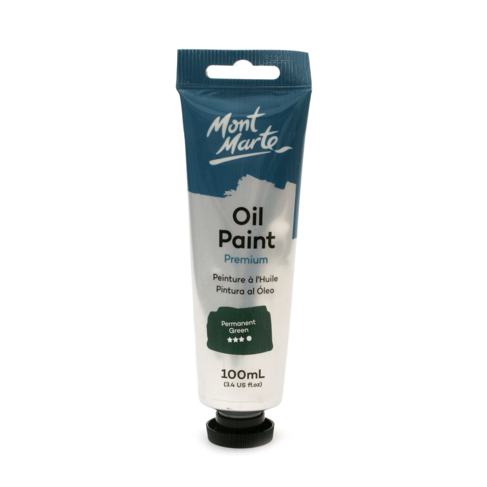 MONT MARTE Oil Paint Premium / 100 ml - Permanent Green