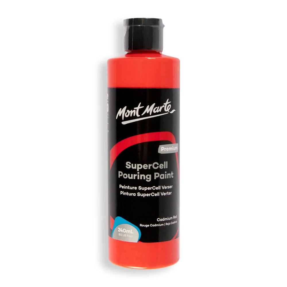 Ακρυλικό χρώμα Acrylic Pouring paint Mont Marte Super Cell 240 ml Cadmium Red - κόκκινο