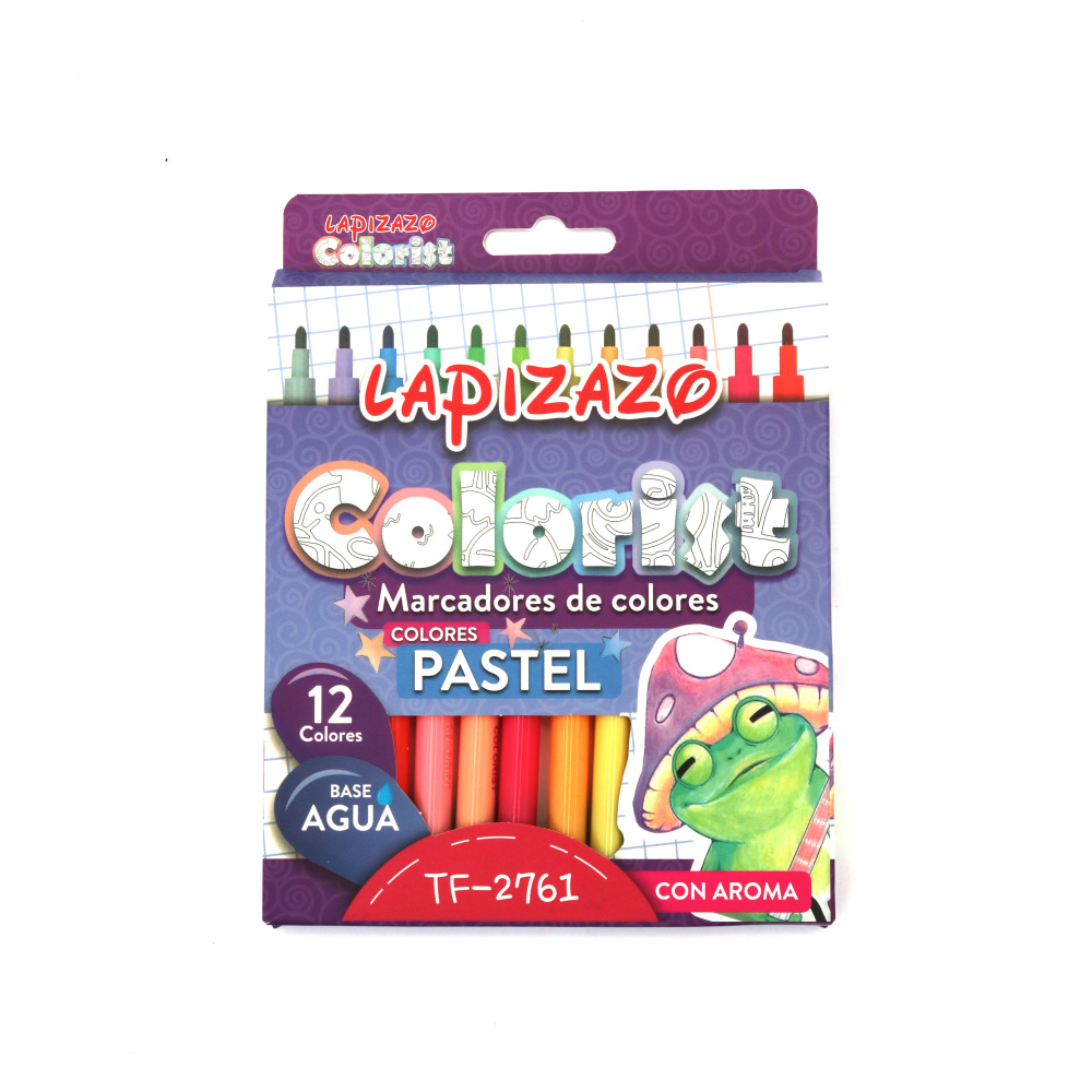 Water-Based Markers Pastel Colors - 12 Colors