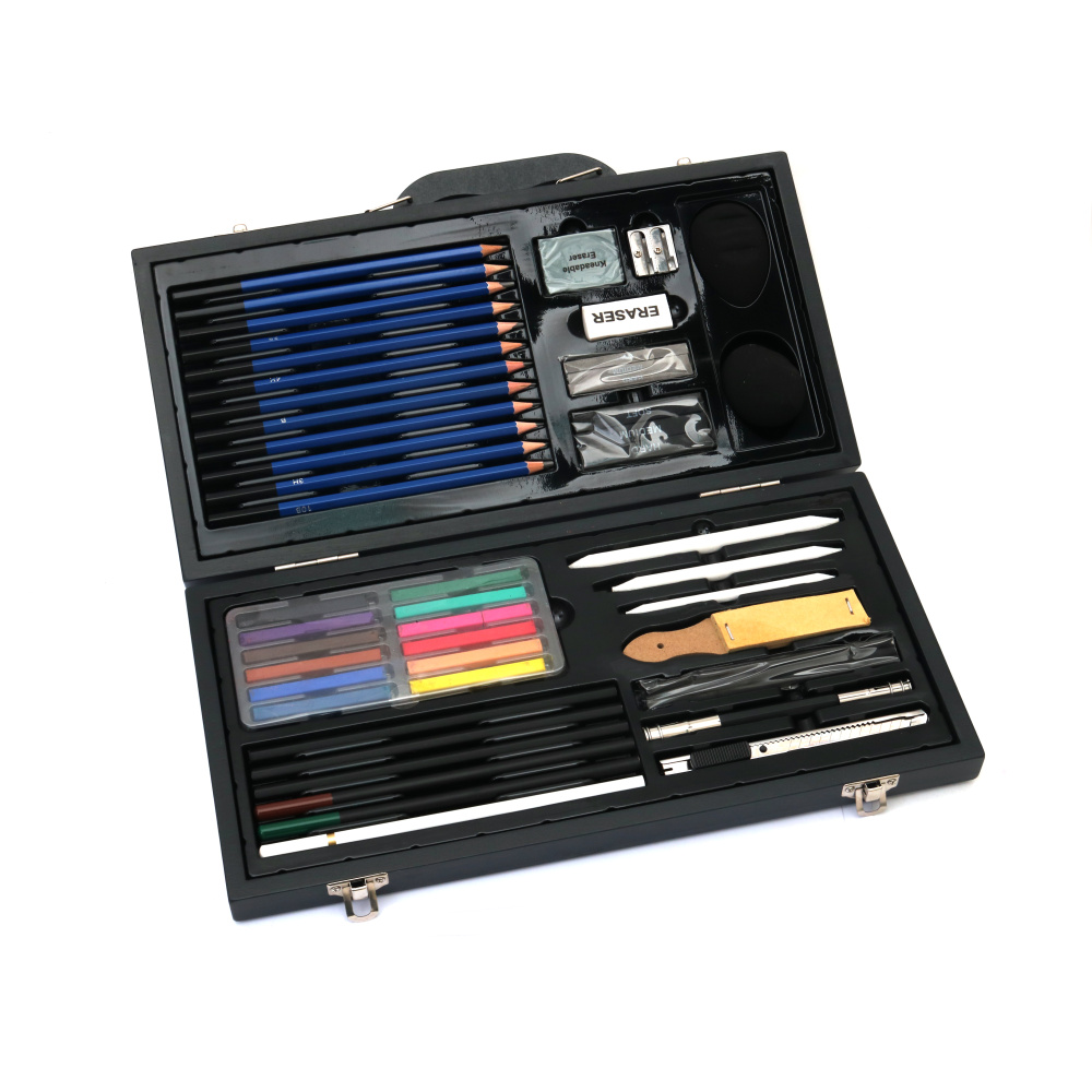 Professional Drawing Set in Case Tastoful - 50 Pieces