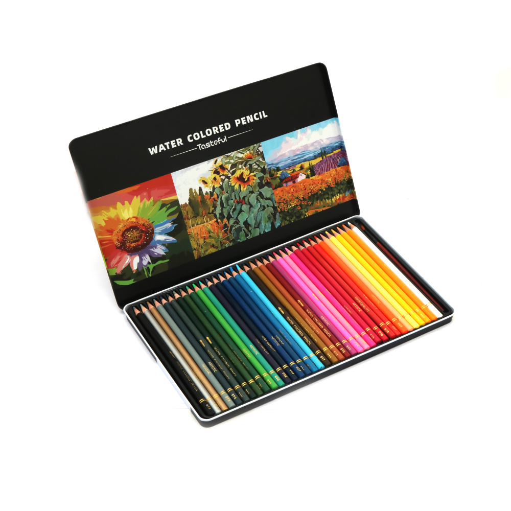 Watercolor Pencils in Metal Box Tastoful - 36 Colors