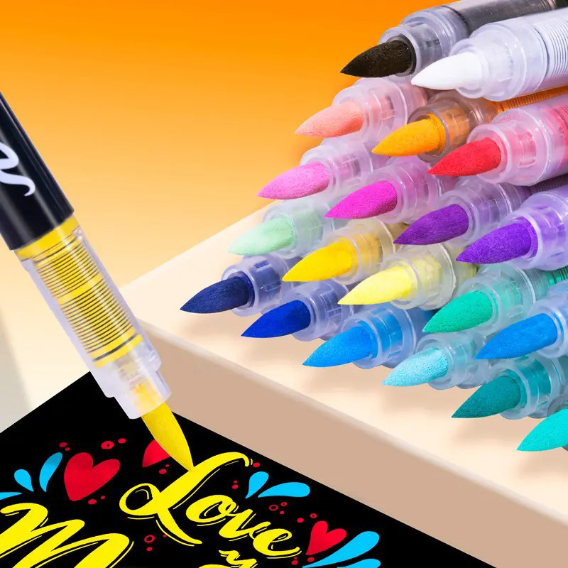 Waterproof Acrylic Markers, Suitable for Metal, Wood, Glass, Textile, Stone, and More - Set of 12 Colors