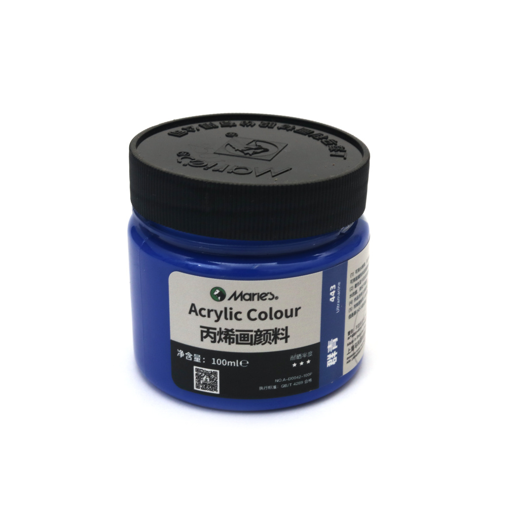 Maries Acrylic Paint 100 ml – Blue, Smooth Texture & Bright Pigment for Artists, Students & Creative Painting Projects