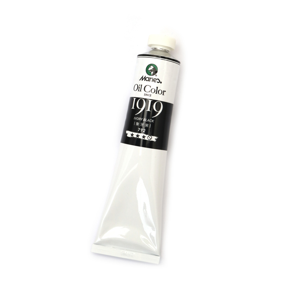 Deep Maries Oil Paint 100 ml – Black, Rich Pigment & Smooth Texture for Artists, Shadows & Expressive Art Projects