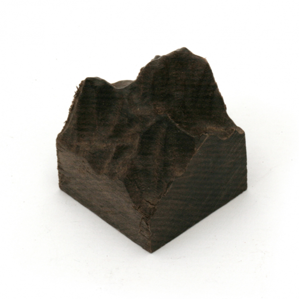 Планински връх / симулирана планинска форма от масивно сандалово дърво за вграждане в епоксидна смола 20x9~22x20 мм