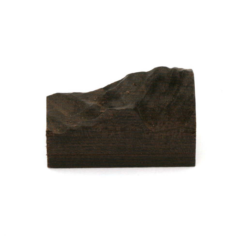 Mountain Peak / Simulated Mountain Form Made of Solid Sandalwood for Embedding in Epoxy Resin, 34x14x21 mm