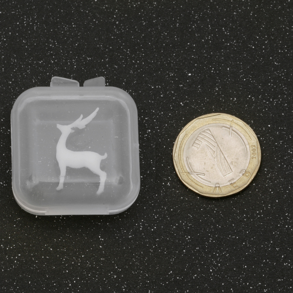 3D фигурка елен / триизмерен микро-пейзажен аксесоар за вграждане в епоксидна смола 30 мм