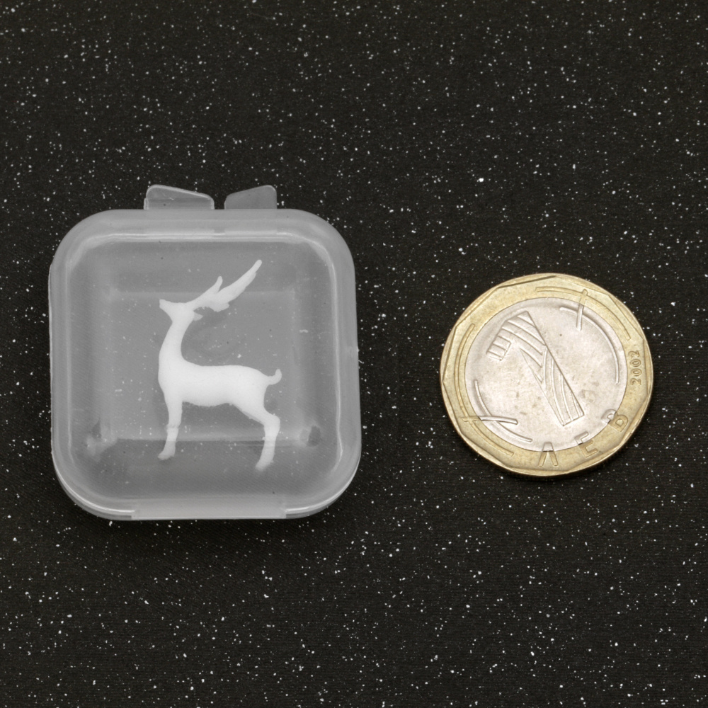 3D фигурка елен / триизмерен микро-пейзажен аксесоар за вграждане в епоксидна смола 24 мм