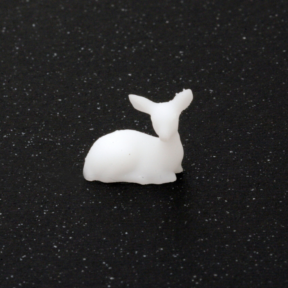3D Deer Figurine / Three-Dimensional Micro-Landscape Accessory for Embedding in Epoxy Resin, 12 mm