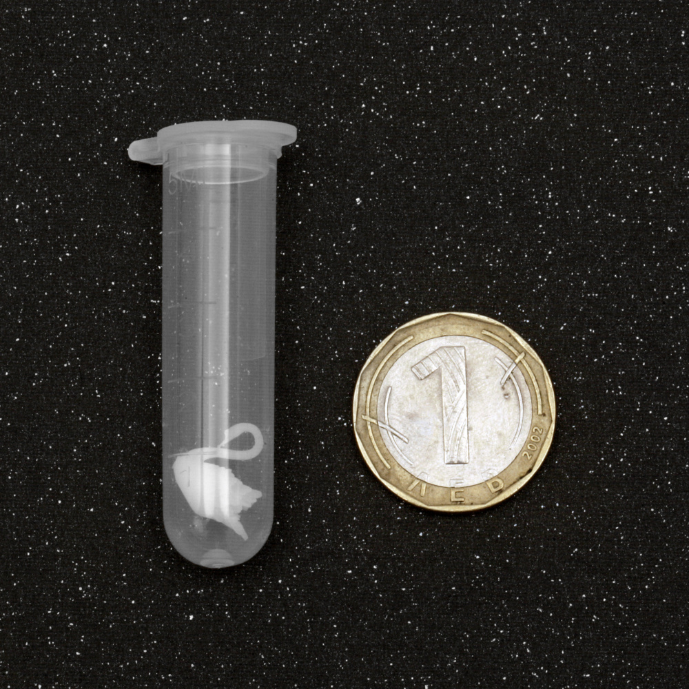 3D κύκνος  μικρο αξεσουάρ για εγκατάσταση σε εποξική ρητίνη/ υγρό γυαλί 13,2x12,3 mm