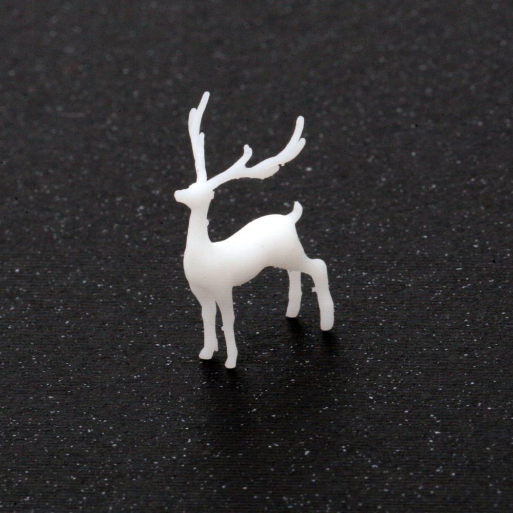 Figurina Cervo 3D per Diorami e Paesaggi in Miniatura, Accessorio per Inclusione in Resina Epossidica, 21x32x15 mm