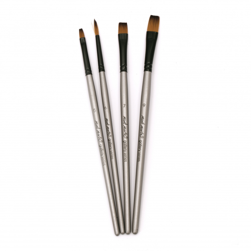 MM Gallery Series Synthetic Taklon Acrylic Brush Set - 4 Brushes