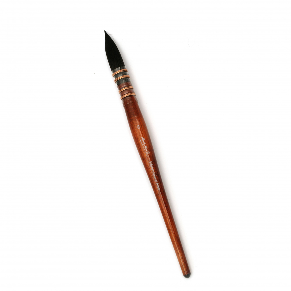 Кръгла четка моп за акварелни бои от висококачествени синтетични влакна MM Watercolour Mop Brush № 8