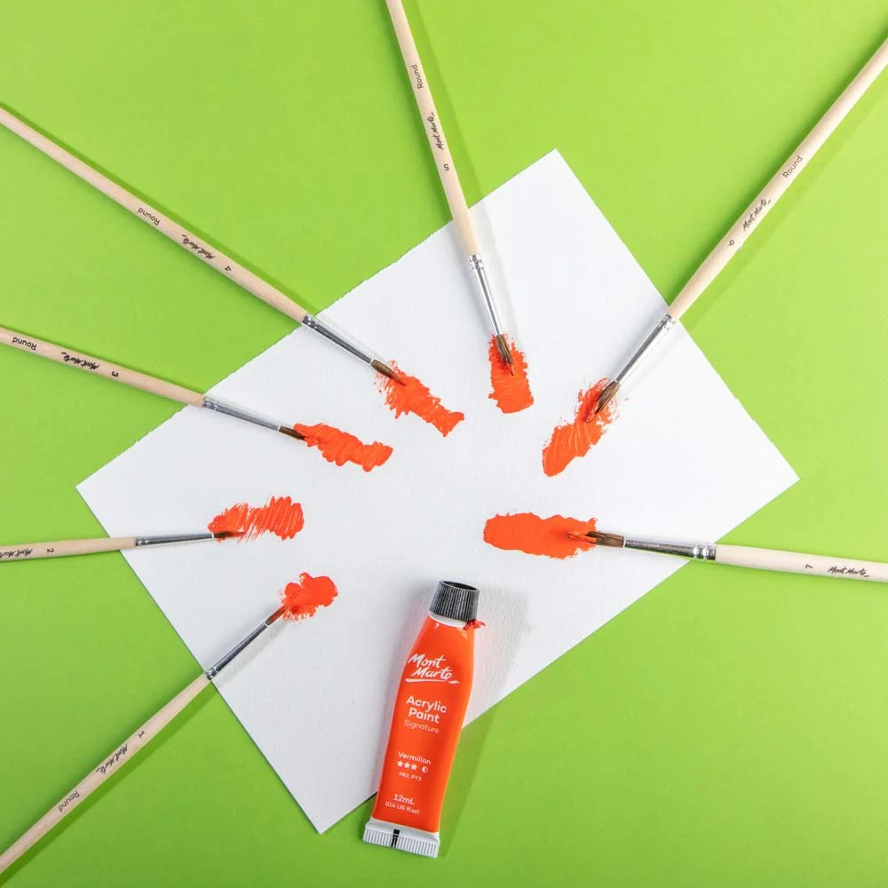 Σετ πινέλα με φυσική τρίχα Mont Marte Natural Hair - 13 τεμάχια