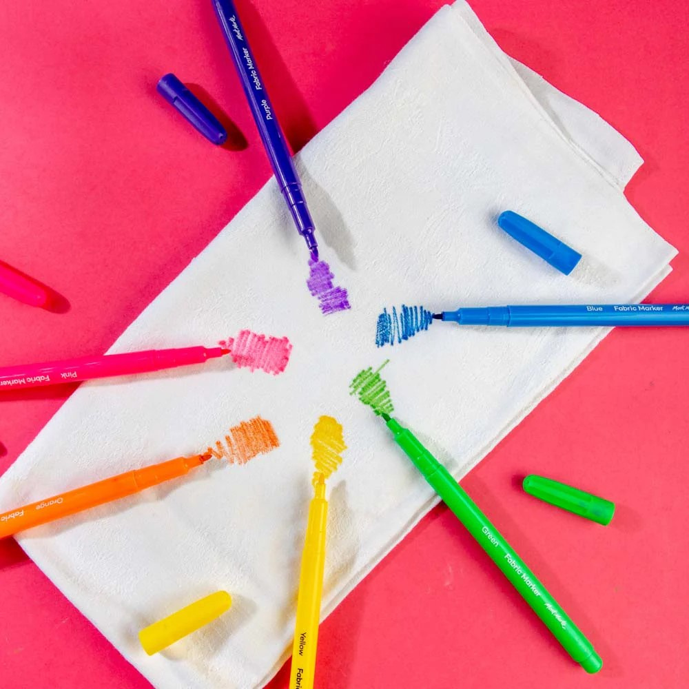 Μαρκαδόροι για ύφασμα Mont Marte Fabric Markers 6 τεμάχια