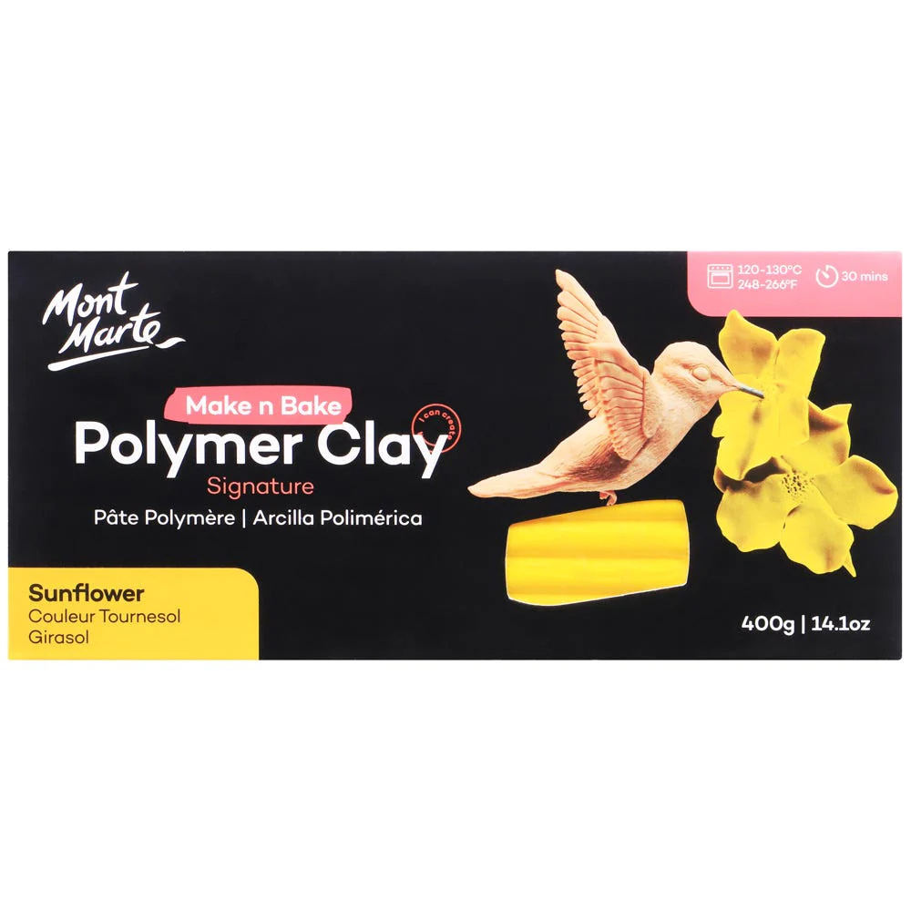 Полимерна глина MM Make n Bake Polymer Clay 400g - Sunflower