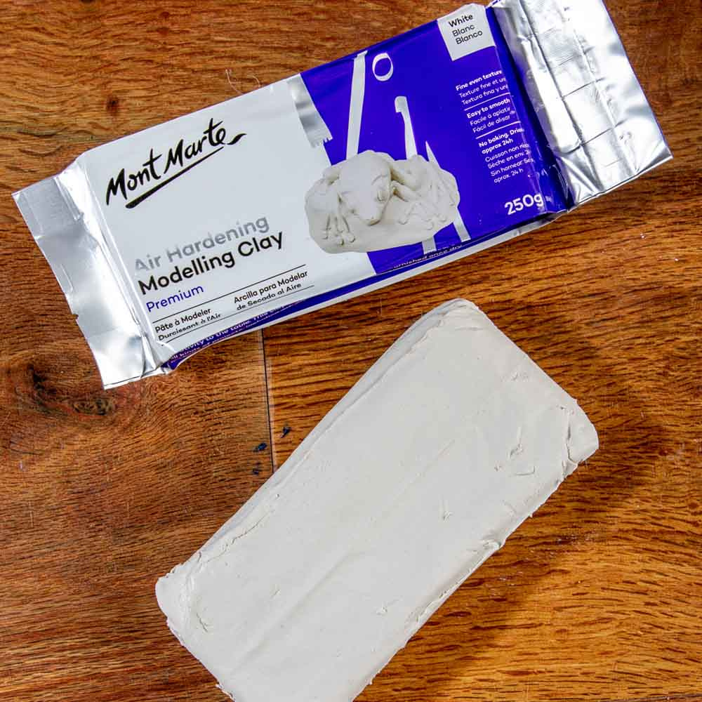 Argila de modelat cu intarire cu aer MM Air Hardening Modeling Clay White - 250 grame