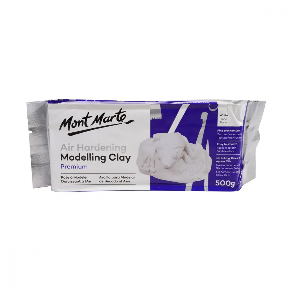 Premium MM Air Hardening Modeling Clay White - 500 grams