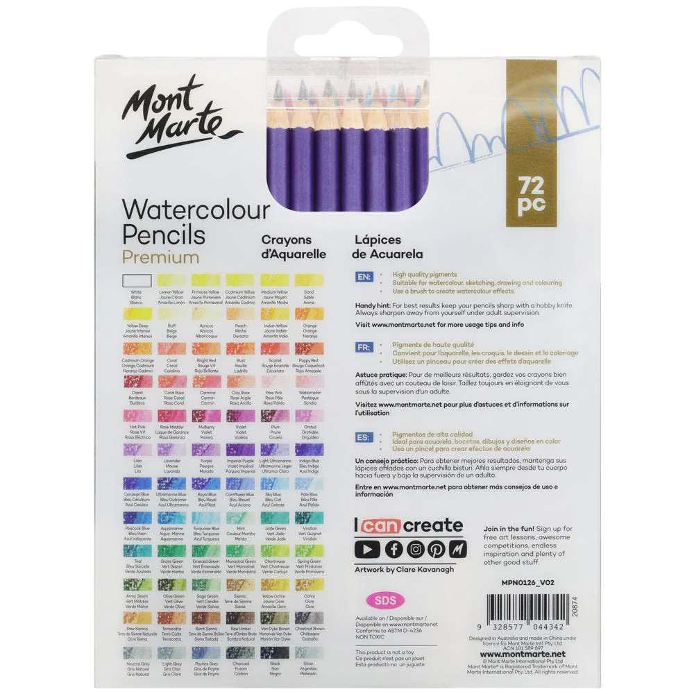 Комплект акварелни моливи MM Watercolour Pencils 72 броя