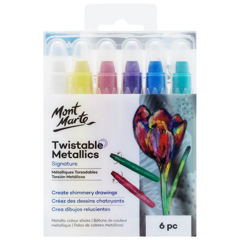 Water-Based Gel Sticks, MM Twistable 6 Colors