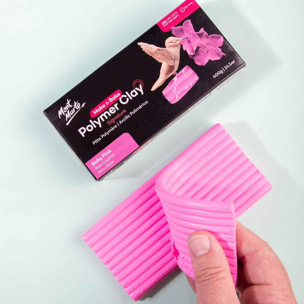 Πολυμερικός πηλός Mont Marte Make n Bake Polymer Clay 400 γραμμάρια baby pink