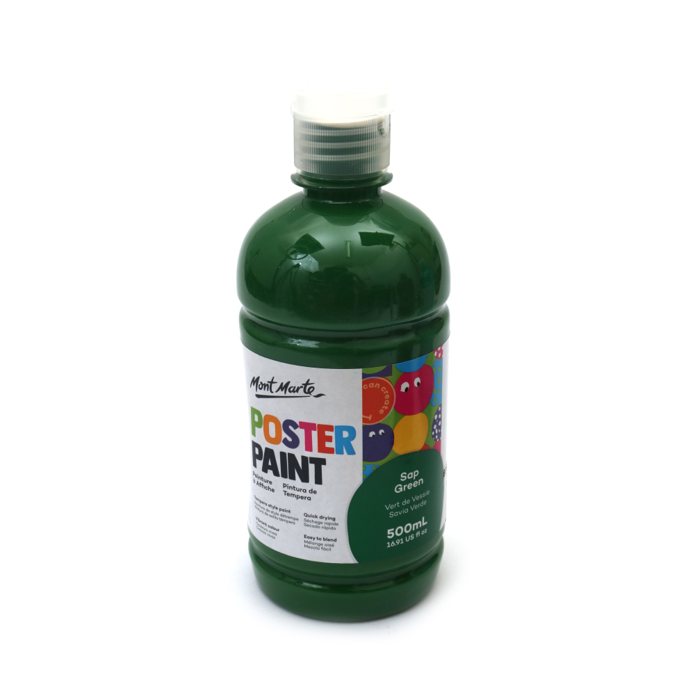 Τέμπερα για αφίσες Mont Marte Poster Paint 500 ml - πράσινο
