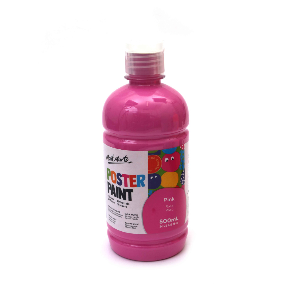 Τέμπερα για αφίσες Mont Marte Poster Paint 500 ml - ροζ