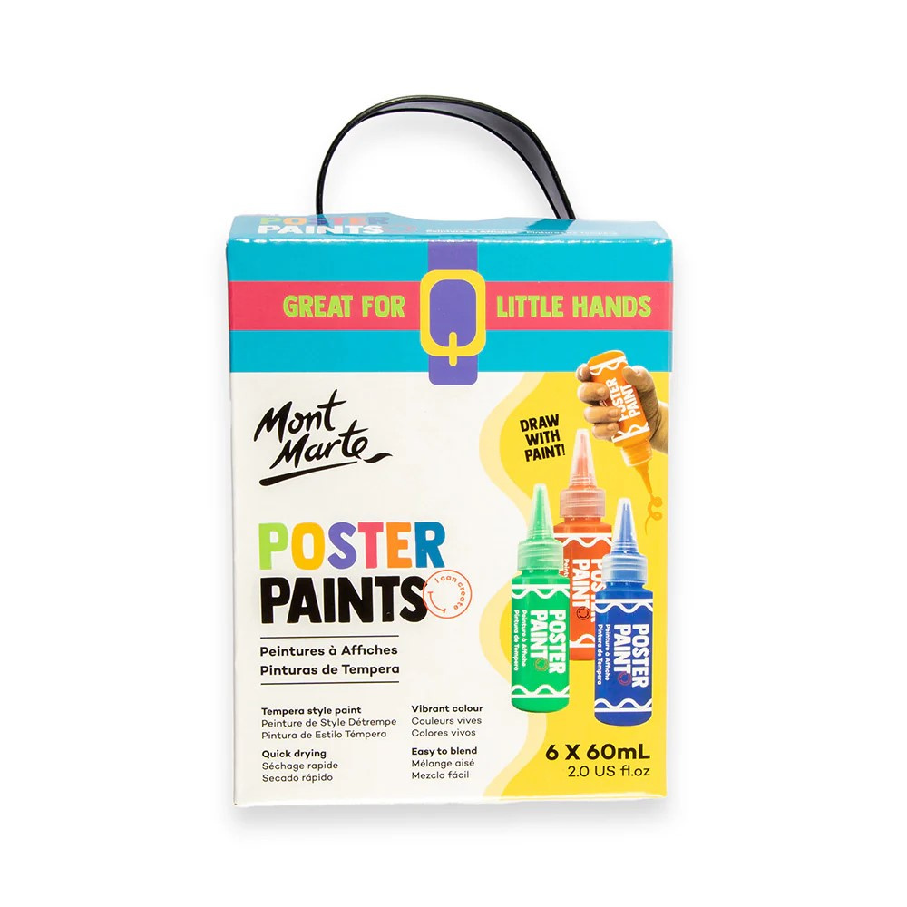 Σετ χρώματα για αφίσες Mont Marte Poster Paint Set 6 χρώματα x60 ml