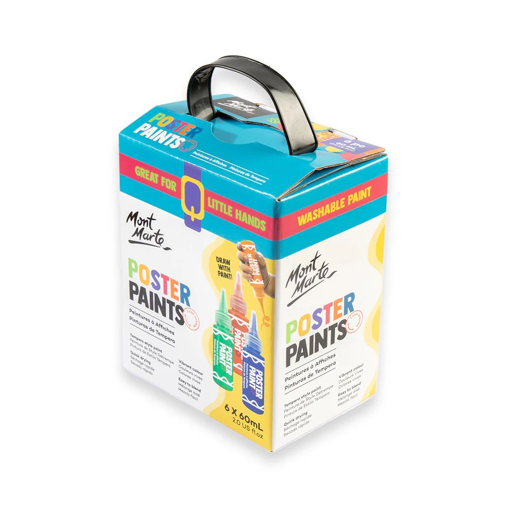 Σετ χρώματα για αφίσες Mont Marte Poster Paint Set 6 χρώματα x60 ml