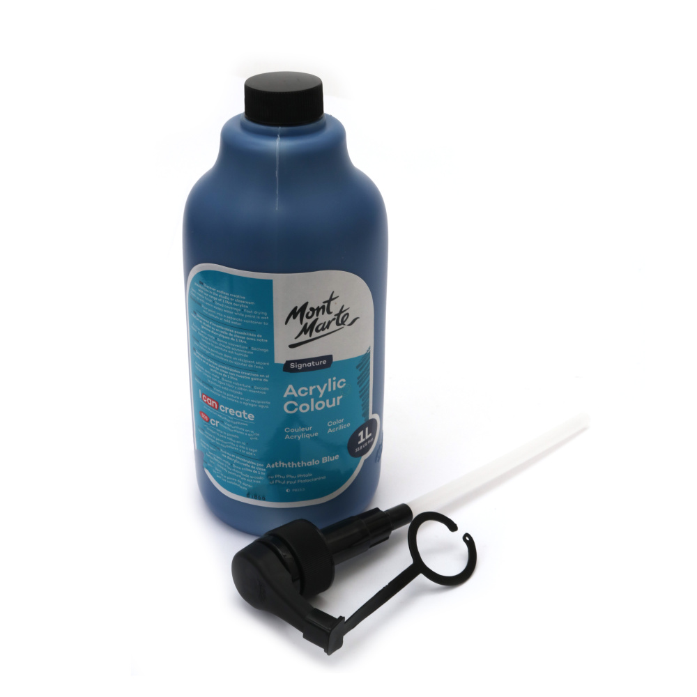 Ακρυλικό χρώμα Mont Marte Acrylic Color wPump -1000 ml -Phthalo Blue μπλε