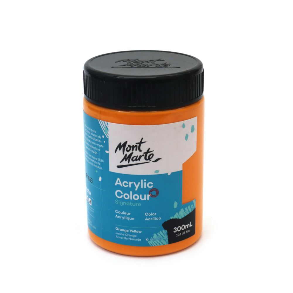 Vopsea acrilică Mont Marte Vopsea acrilică de culoare 300 ml - Portocaliu Galben Portocaliu Galben