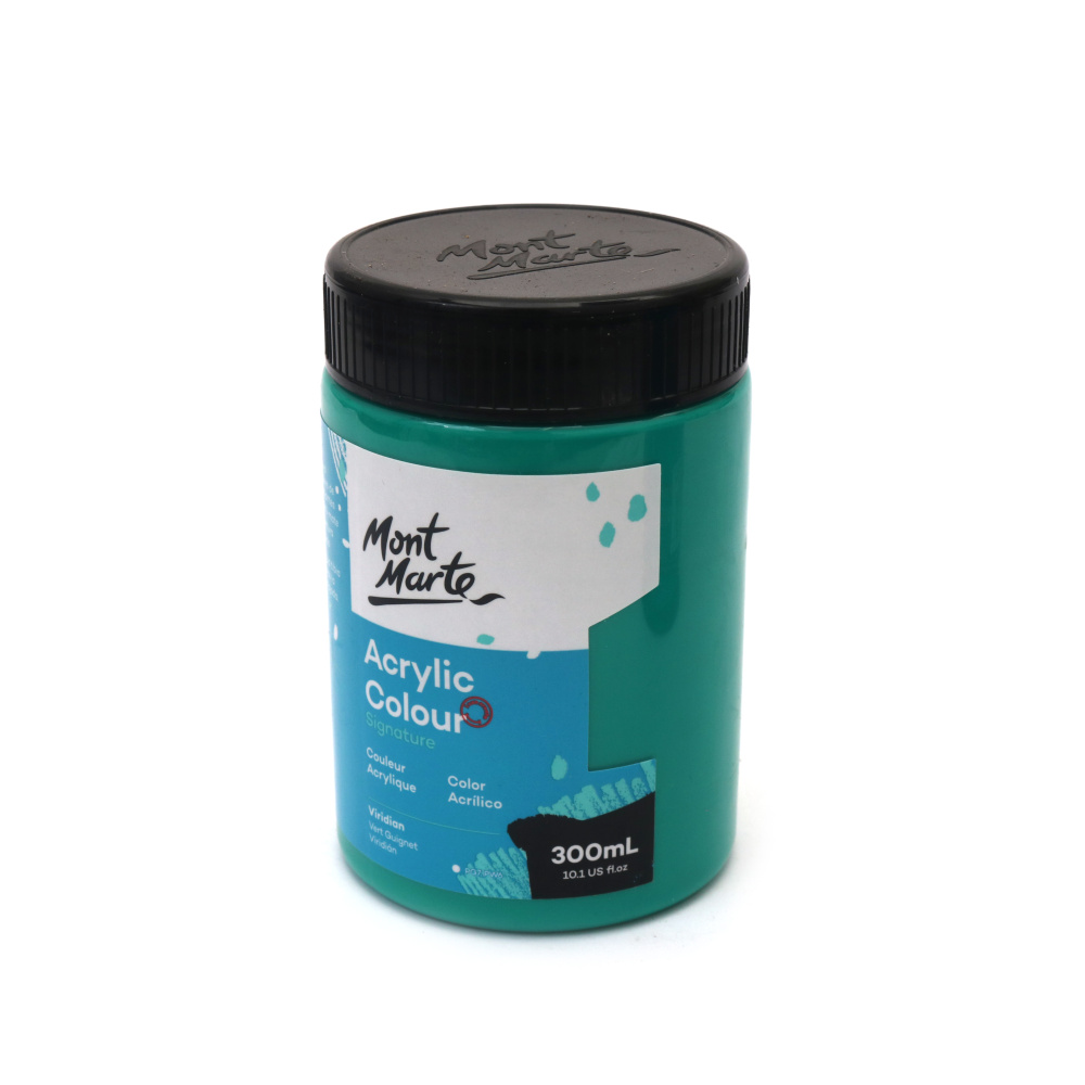 Vopsea acrilică Mont Marte 300 ml - Albastru-verde viridian