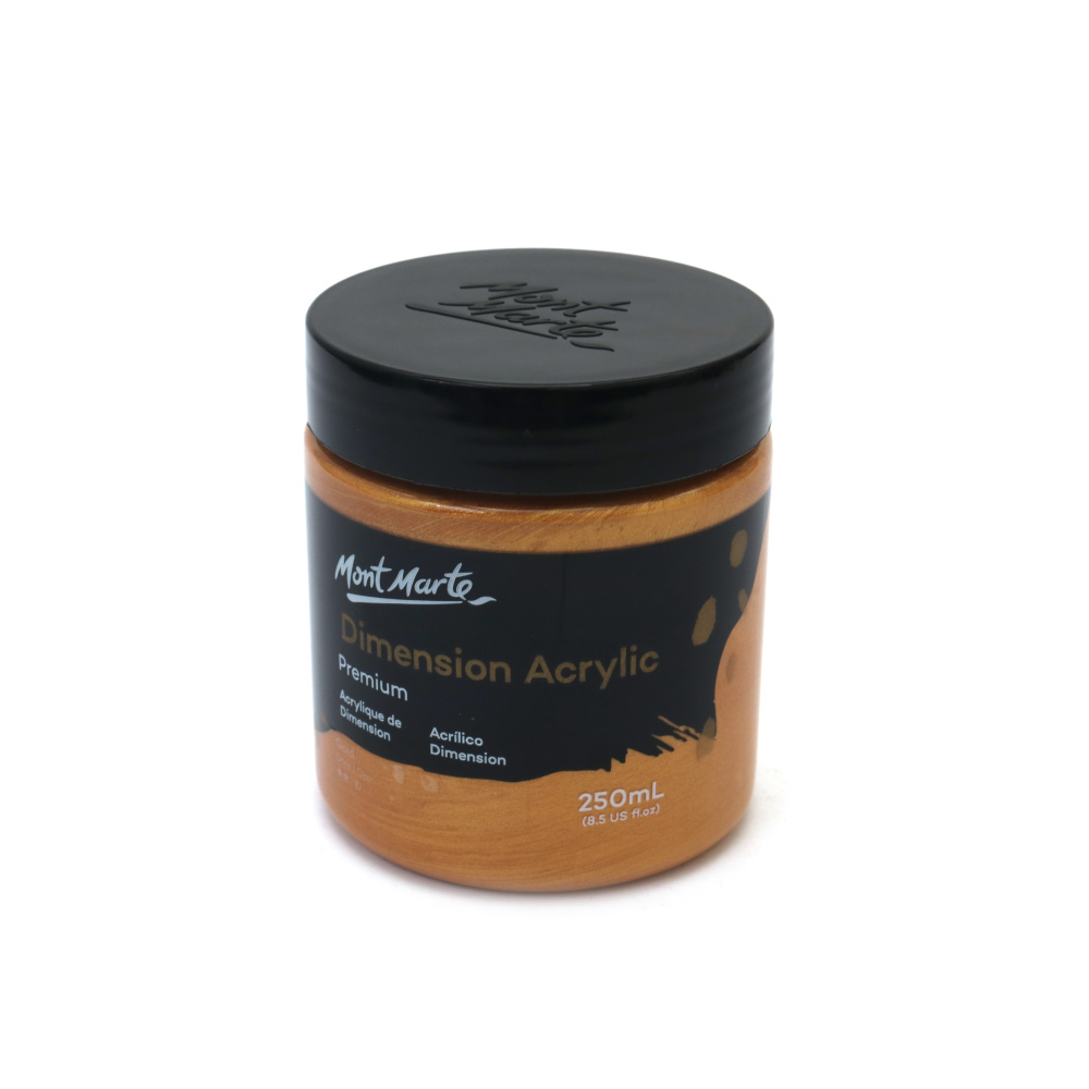 Mont Marte Dimension Colore Acrilico 250 ml - Oro Metallizzato