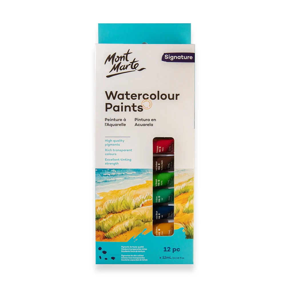 Σετ νερομπογιές Mont Marte Watercolour Paint Set 12 χρώματα x 36 ml