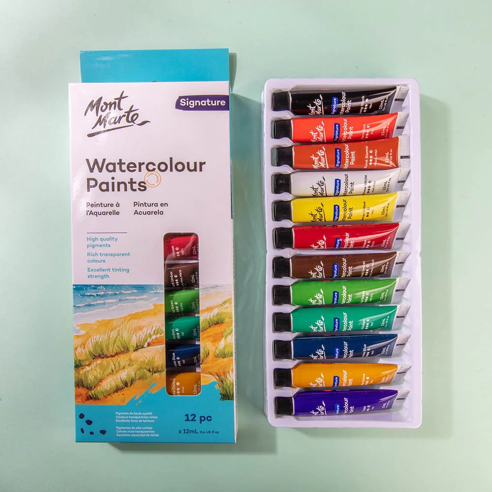 Σετ νερομπογιές Mont Marte Watercolour Paint Set 12 χρώματα x 36 ml