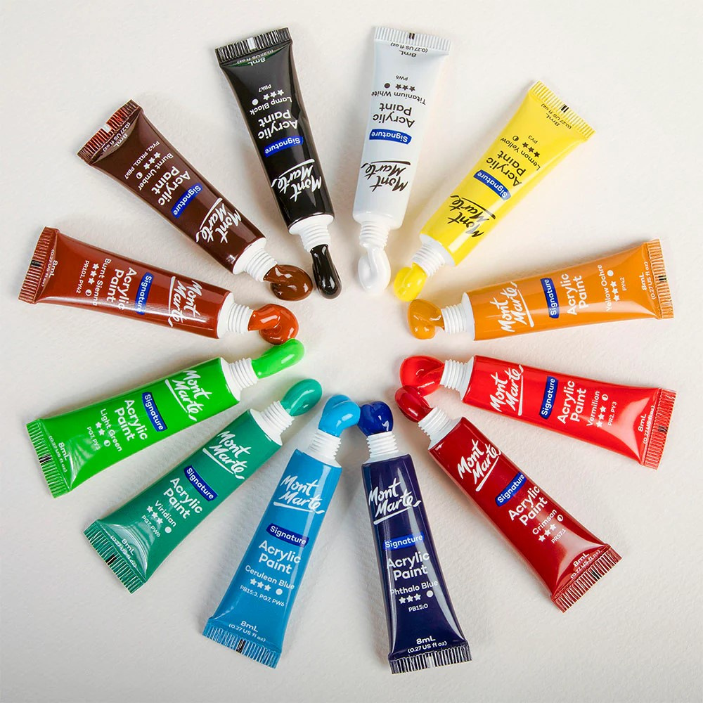 Σετ ακρυλικά χρώματα Mont Marte Acrylic Paint Set 12 χρώματα x 8 ml