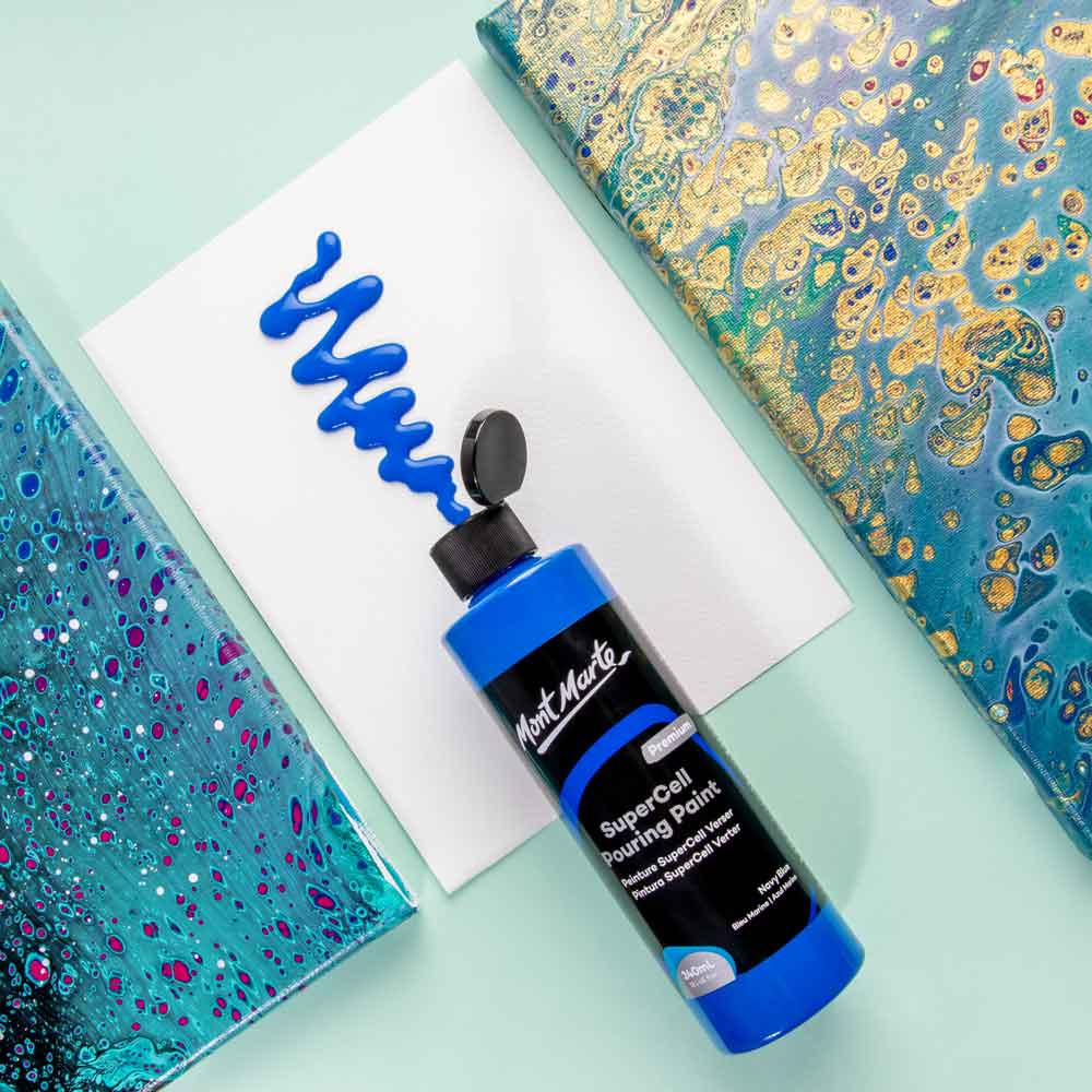 Ακρυλικό χρώμα Mont Marte SuperCell Pouring Paint 240 ml - Navy Blue