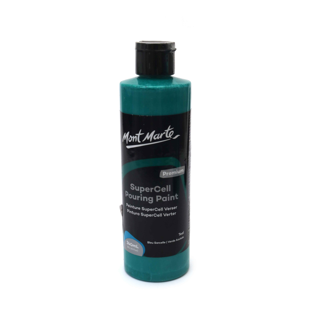 Mont Marte SuperCell akrilna boja za pouring (fluid art) 240 ml - Teal Craft (tirkizna)