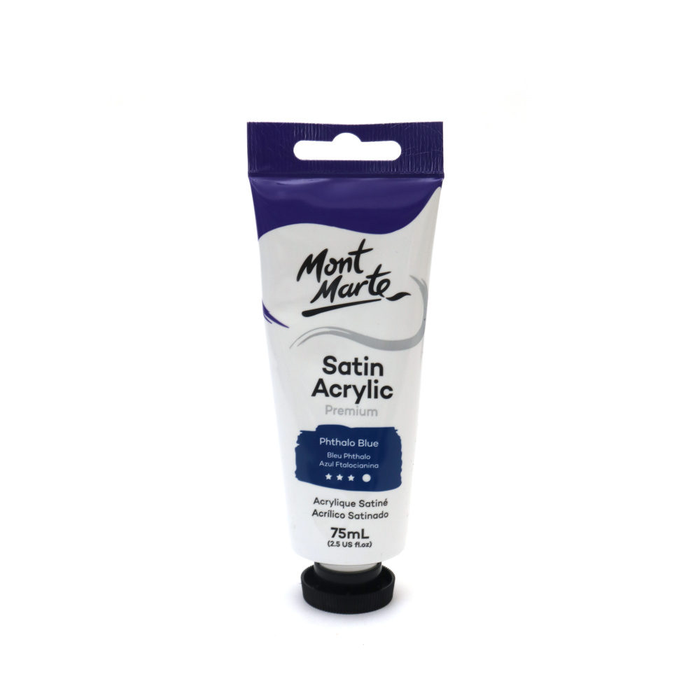 Ακρυλικό χρώμα σατινέ Mont Marte Satin Acrylic 75ml -Phthalo Blue σκούρο μπλε