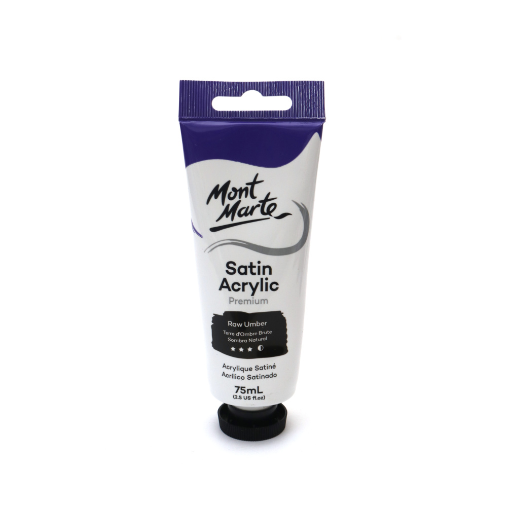 Ακρυλικό σατινέ χρώμα Mont Marte Satin Acrylic 75ml - Raw Umber