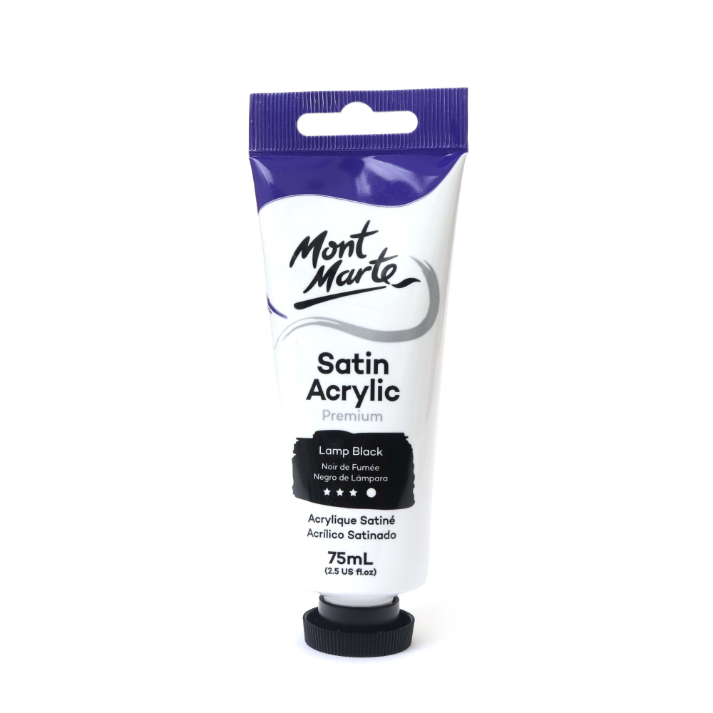Mont Marte Colore Acrilico Satinato 75 ml - Nero Fumo