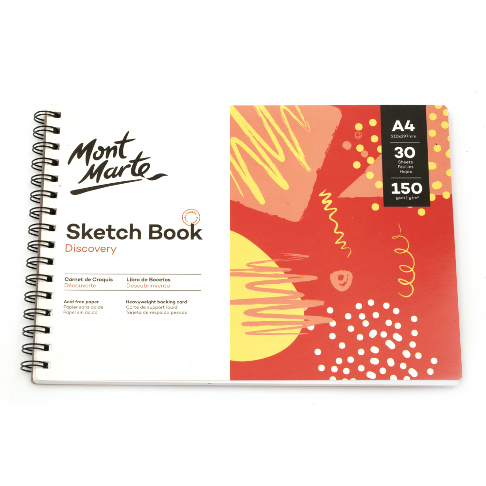 MM Spiral Sketchbook, 150 g Paper, A4 Size - 30 Sheets