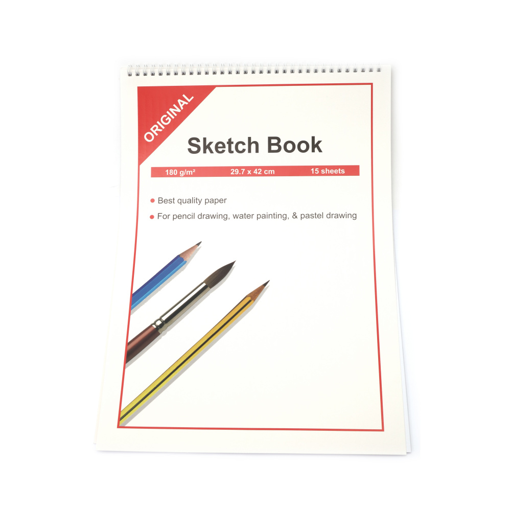 Sketchpad with Spiral Binding, A3, 180 gsm, Sketch Book - 15 Sheets