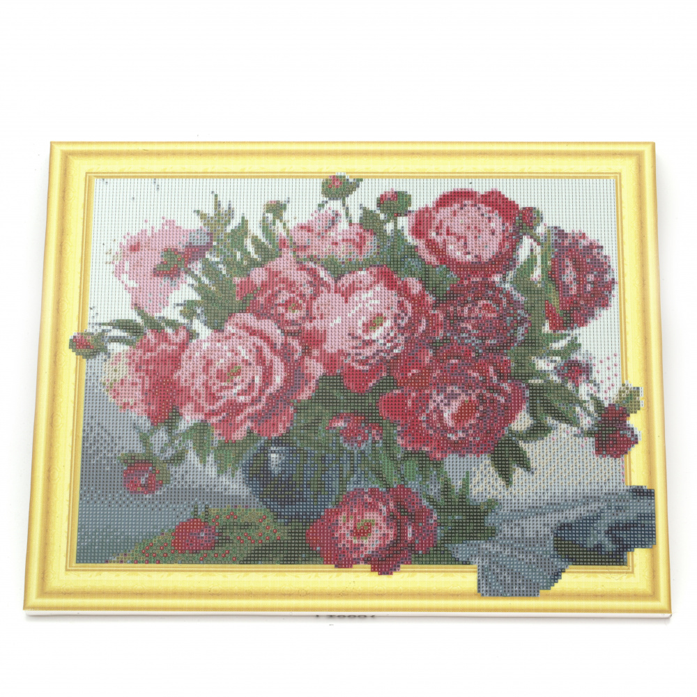 Framed DIY Diamond Painting 40x50 cm, Full Drill Embroidery, Round