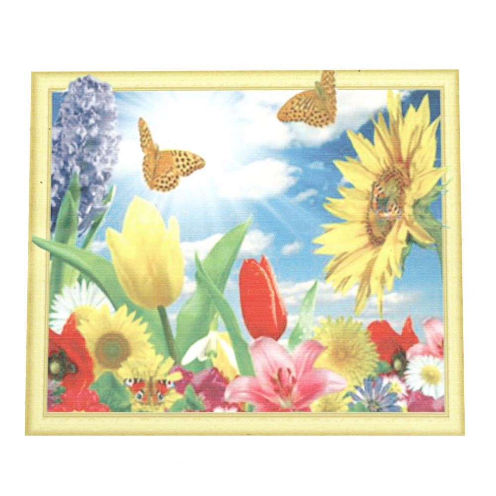3D Diamond Painting 40x50 cm, Round Crystals, Full Drill with a Frame, Home Decor - Spring LT0060